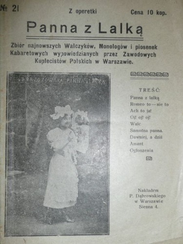 Z operetki Panna z lalką. Zbiór najnowszych walczyków... 1911